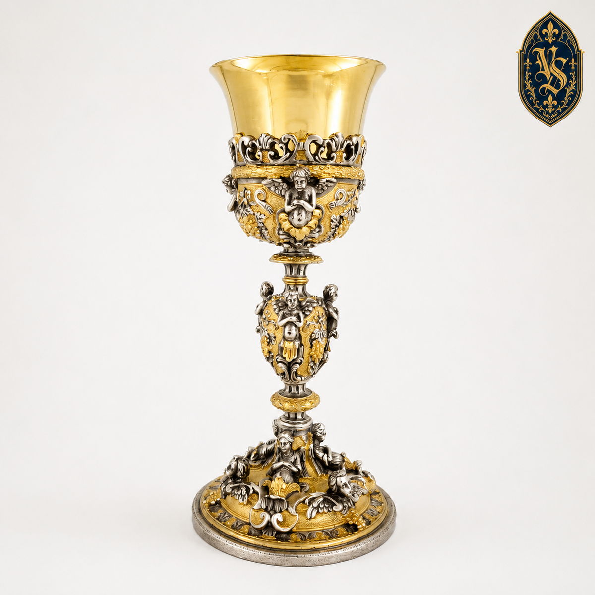 Calice bicolore avec motifs angéliques – KSCM-004