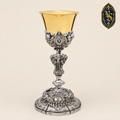 Calice liturgique bicolore, richement décoré 26 cm – KSCM-016
