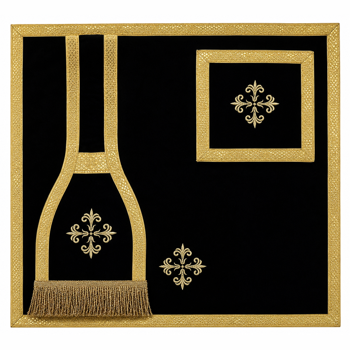 Chasuble romaine noire