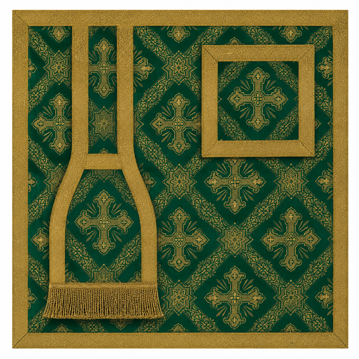 Chasuble romaine verte