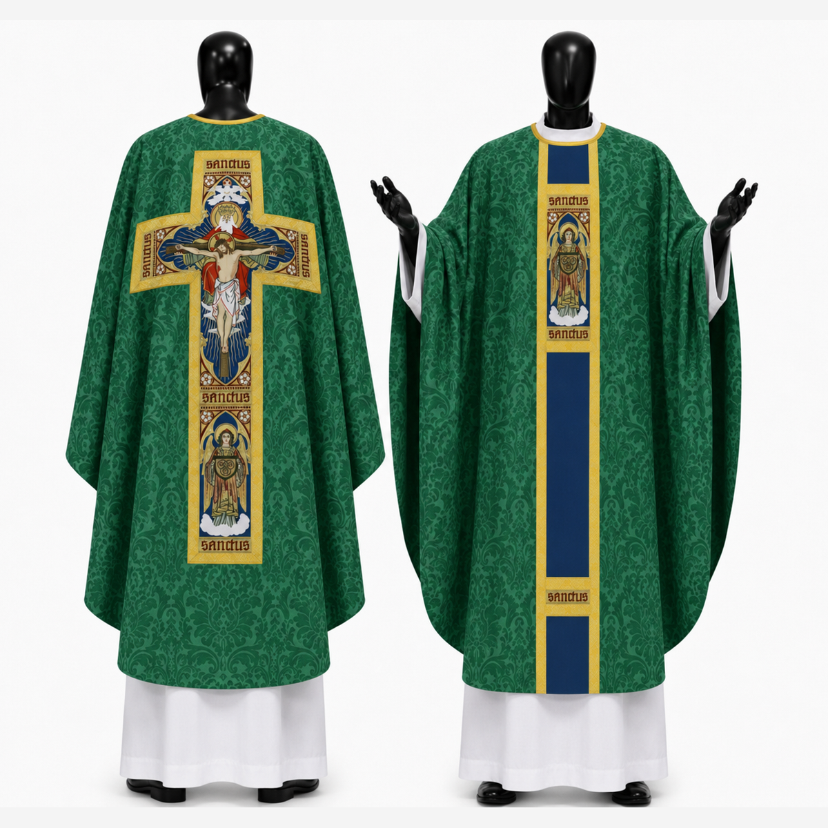 Chasuble gothique verte