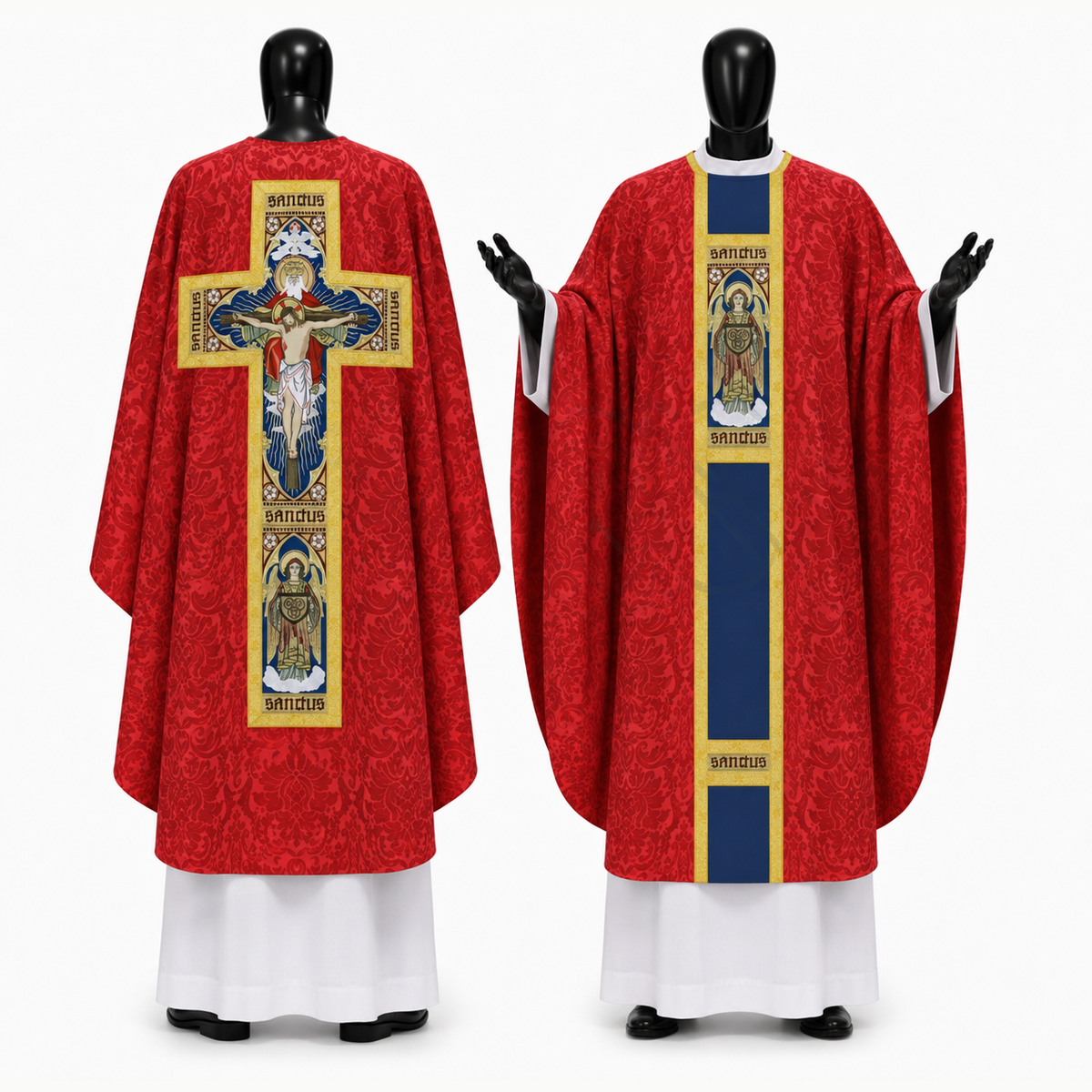 Chasuble gothique rouge