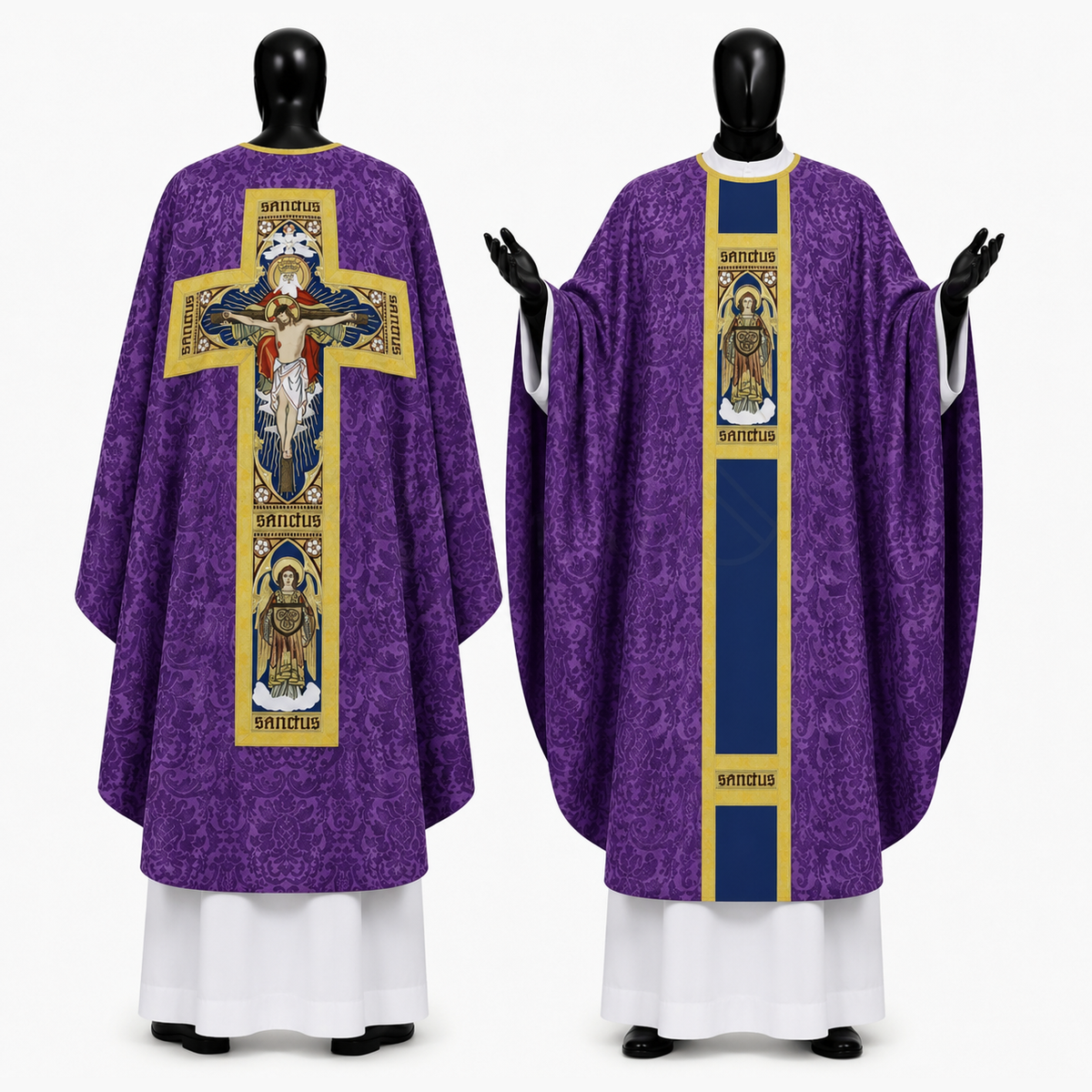 Chasuble gothique violette