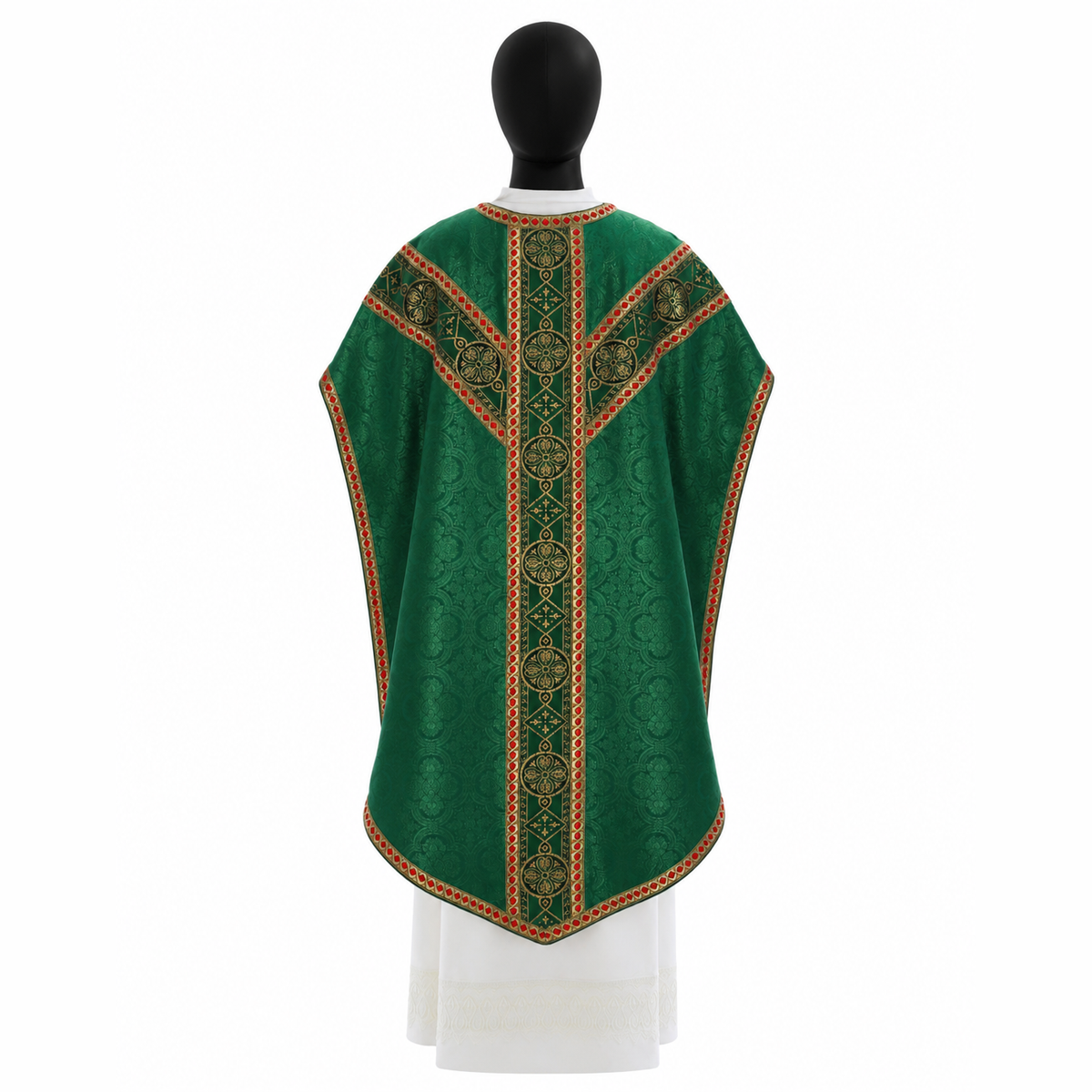 Chasuble de style Pugin verte