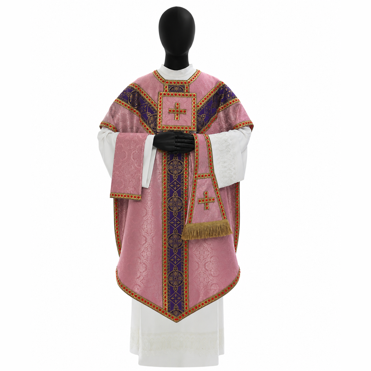 Chasuble de style Pugin Rose
