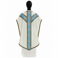 Chasuble style Pugin Crème et bleu