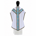Chasuble de style Pugin Blanc et bleu
