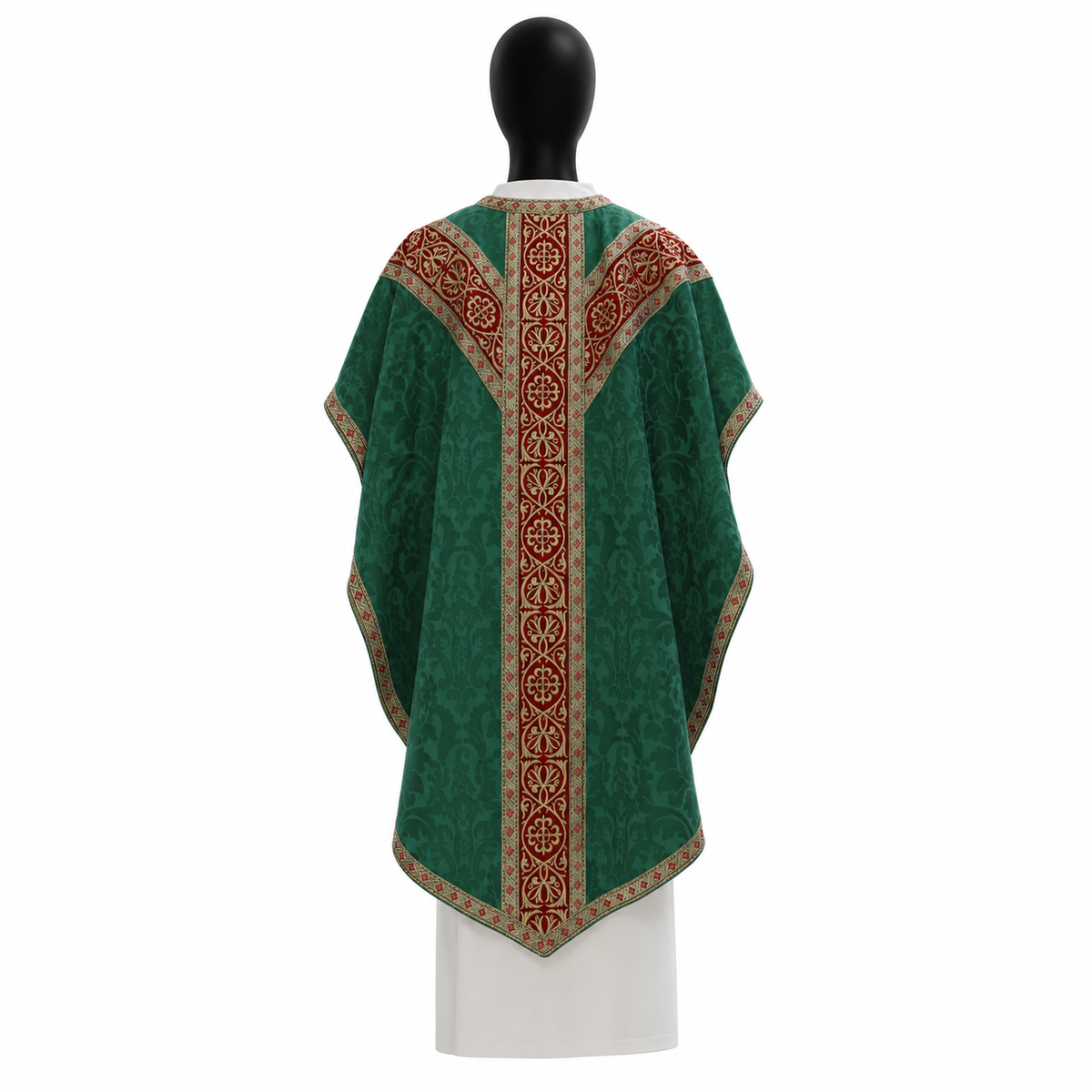 Chasuble style Pugin Vert
