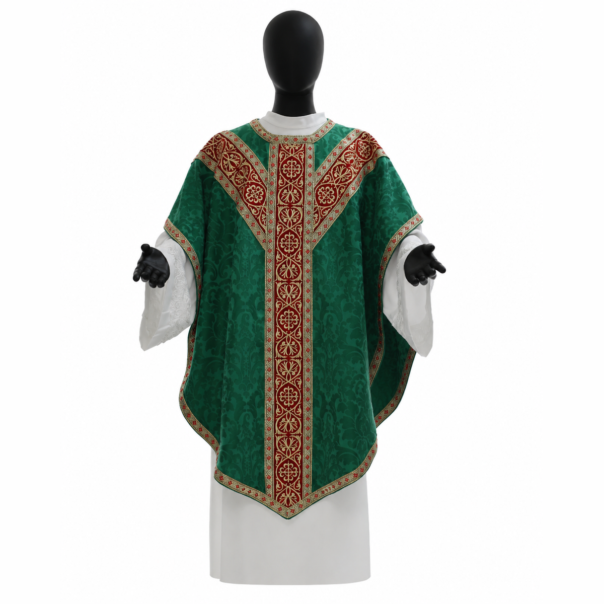 Chasuble style Pugin Vert