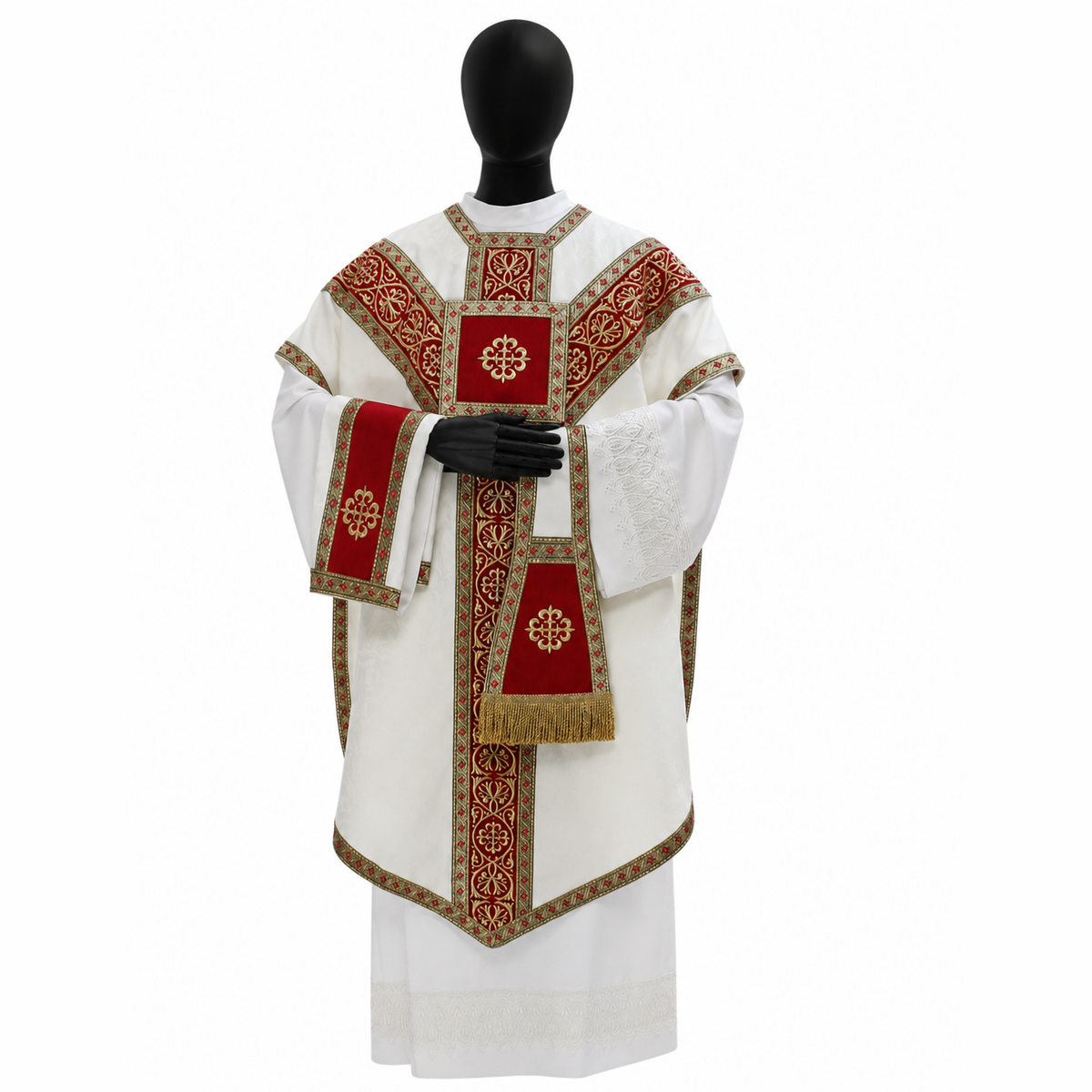Chasuble de style Pugin Blanc