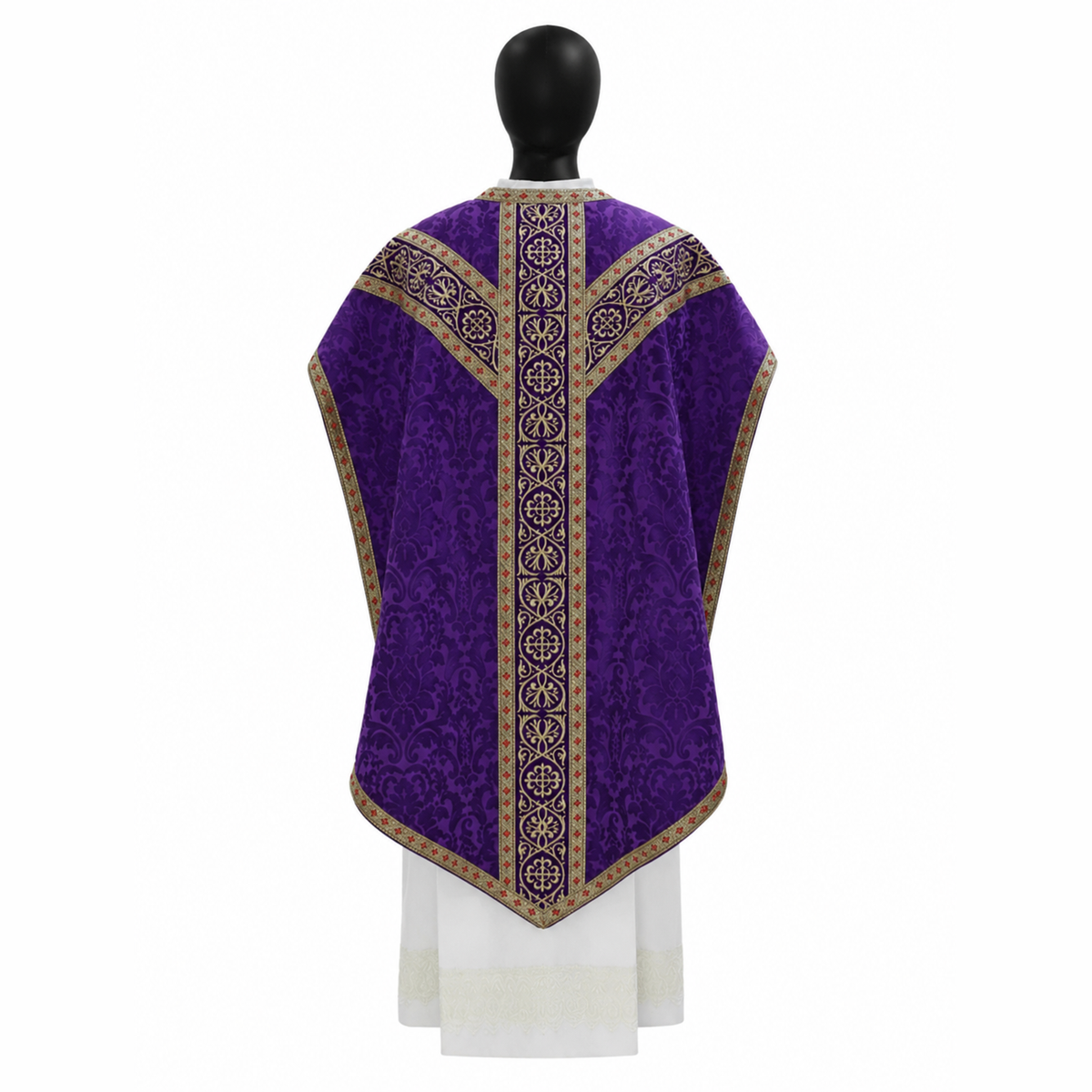 Chasuble de style Pugin violette