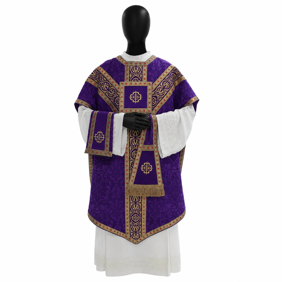 Chasuble de style Pugin violette