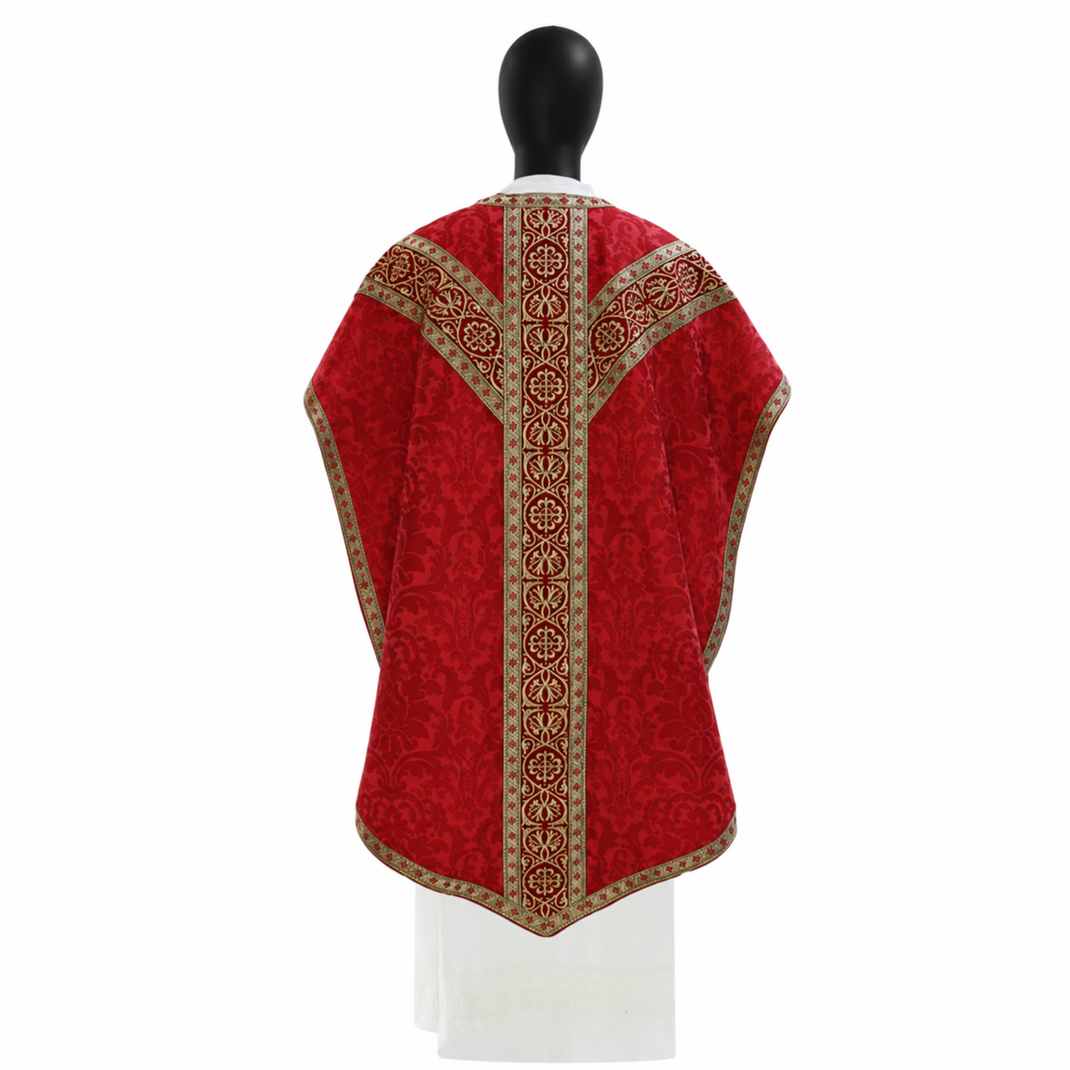 Chasuble style Pugin rouge