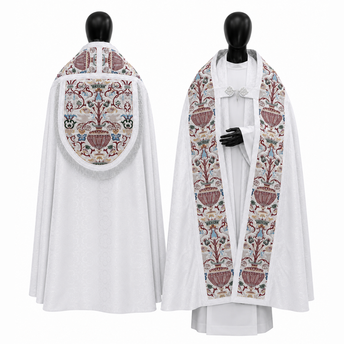 Chape liturgique blanche