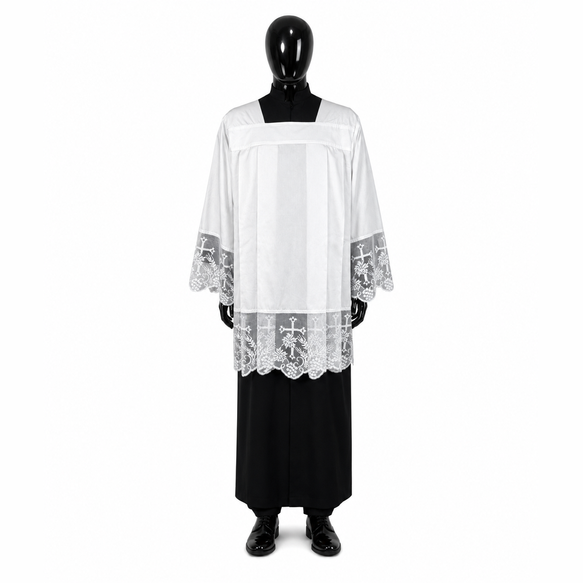 Aube en coton avec plis KM01-020