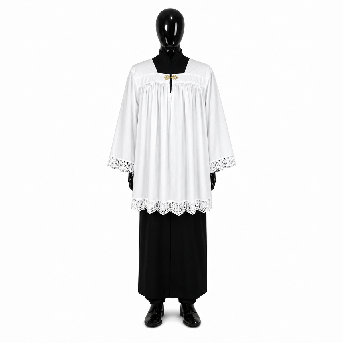 Surplis en coton avec agrafe KM01-023