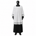 Aube en coton avec dentelle KMR01-026