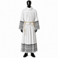 Ensemble : aube en lin + huméral ALB01-025