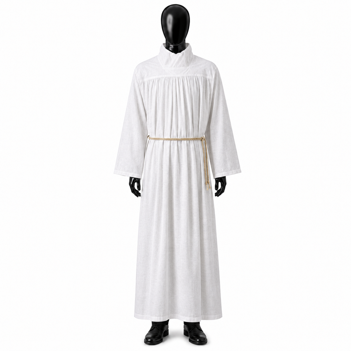 Ensemble : aube en lin + huméral ALB01-027
