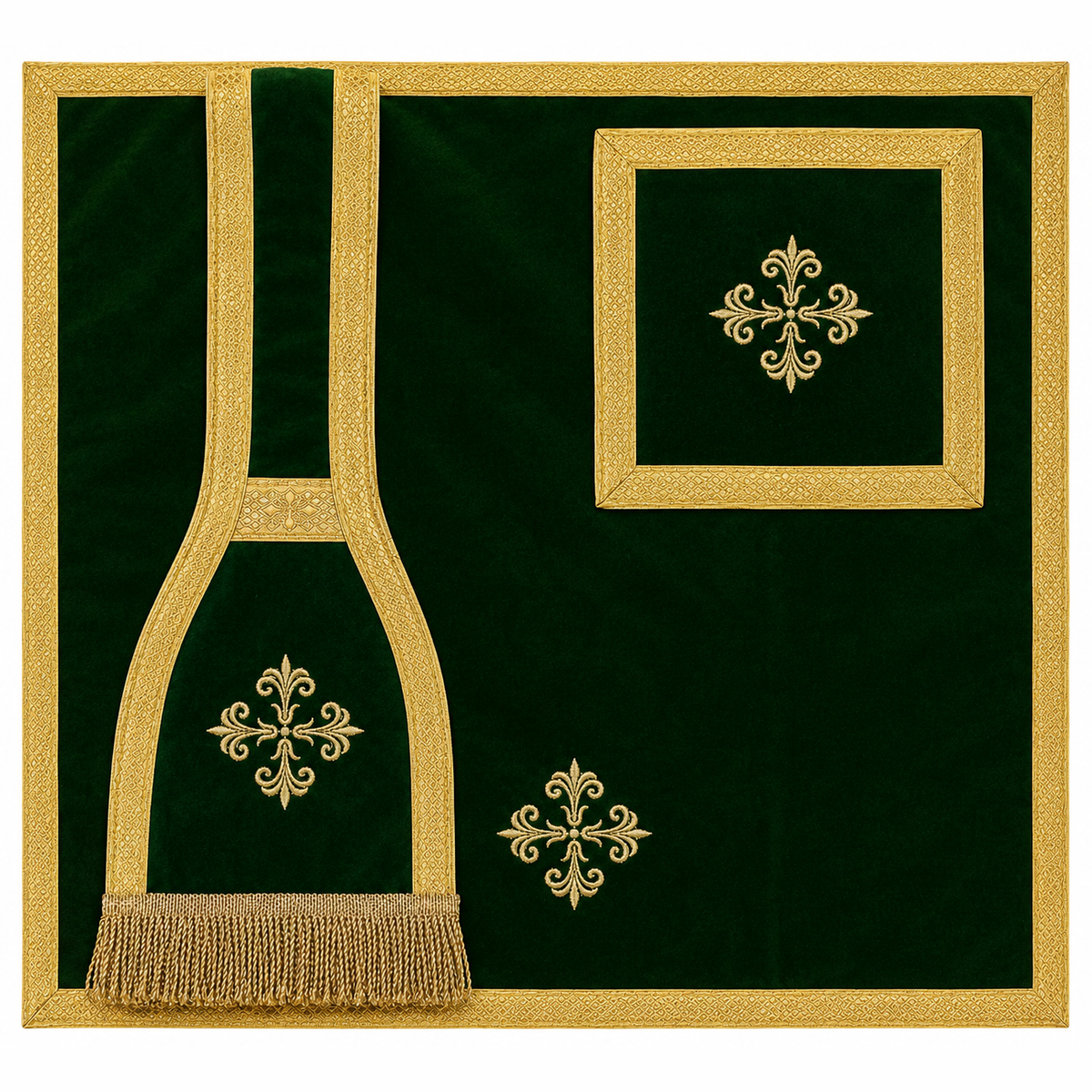 Chasuble romaine verte
