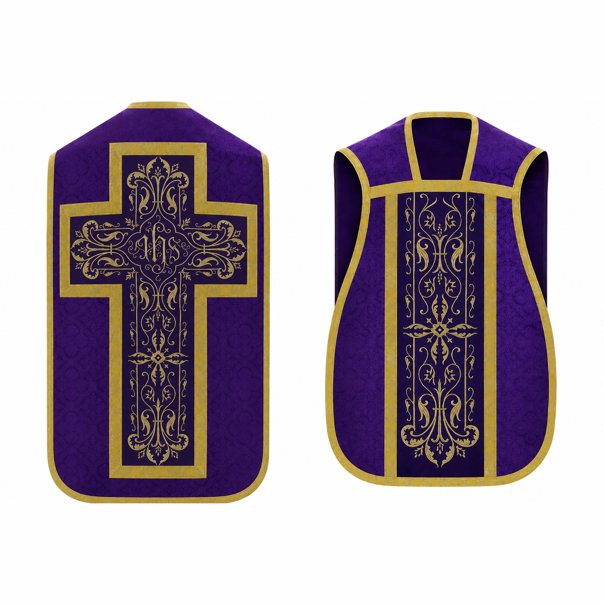 Chasuble romaine violette