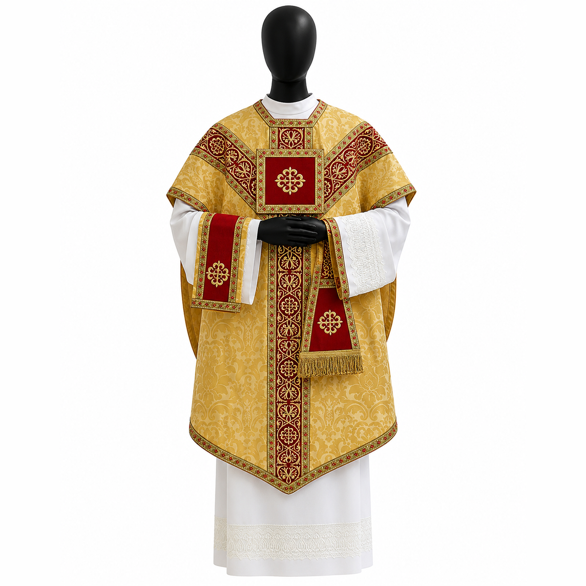 Chasuble de style Pugin, dorée