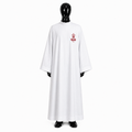 Aube avec le Sacré-Cœur de Jésus brodé sur la poitrine gauche ALB01-013