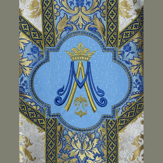 Chasuble semi-gothique mariale