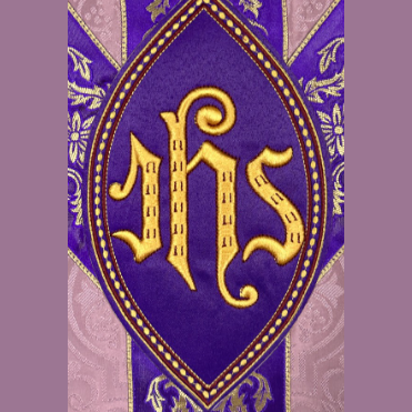 Chasuble semi-gothique rose