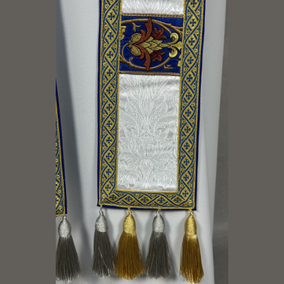 Chasuble semi-gothique blanche