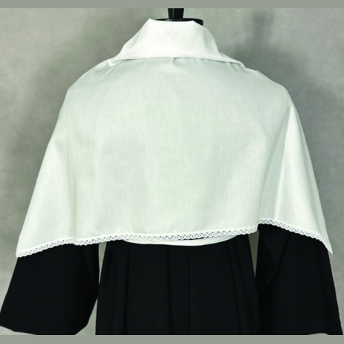 Amict en coton orné de dentelle HM01-013