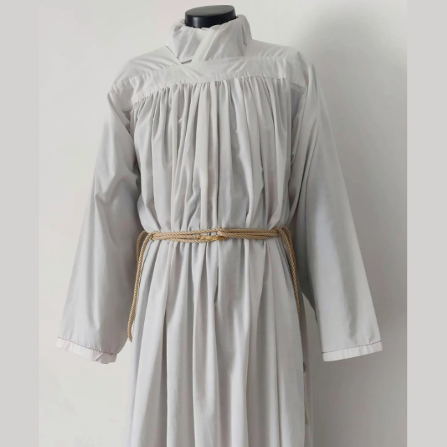 Ensemble : aube en coton + huméral ALB01-026