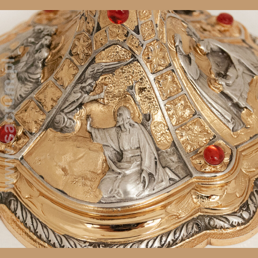 Calice doré, richement décoré de pierres 23,5 cm – KSCM-012