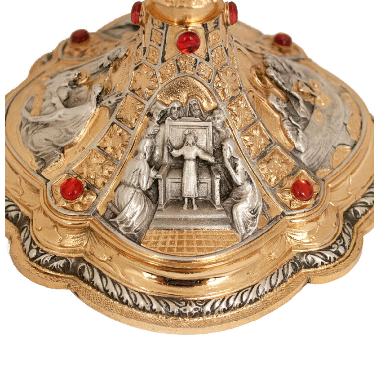 Calice doré, richement décoré de pierres 23,5 cm – KSCM-012