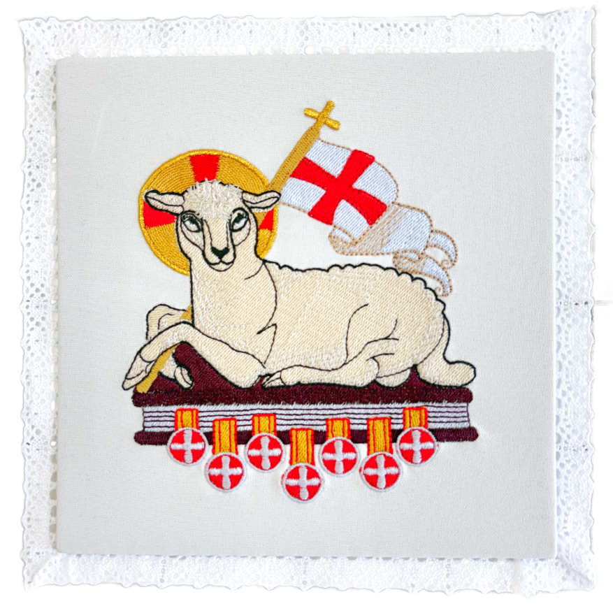 Rameau blanc avec Agneau de Pâques BK01-014