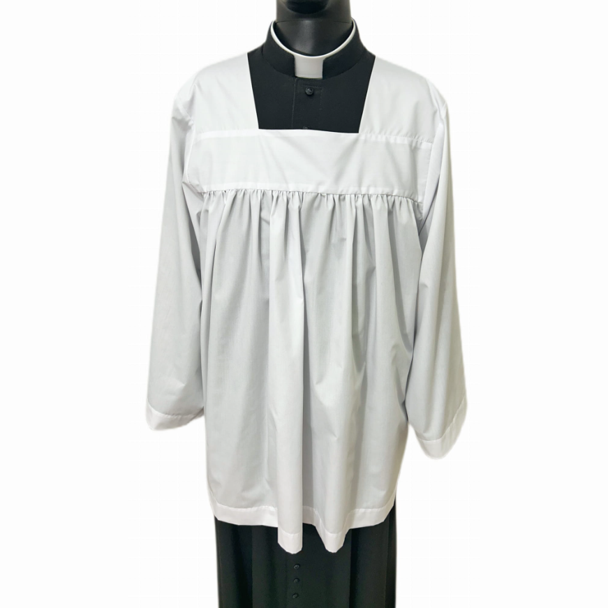 Surplis froncé lisse KM01-010