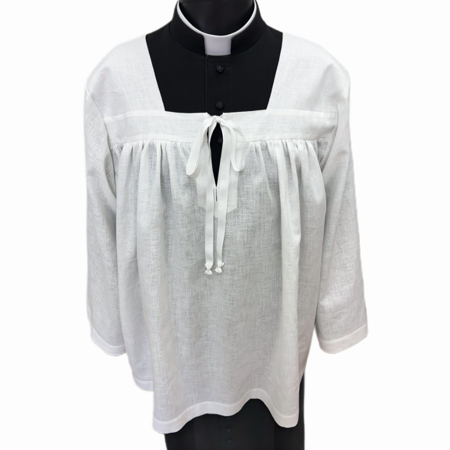 Surplis en lin avec lien KM01-016