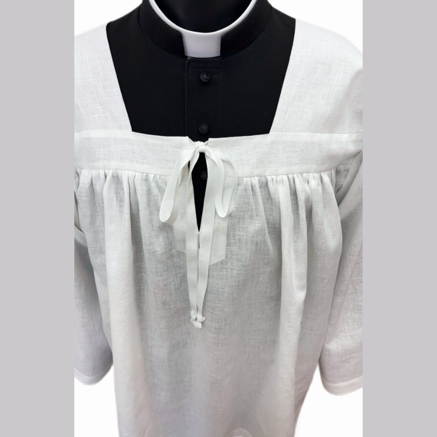 Surplis en lin avec lien KM01-016