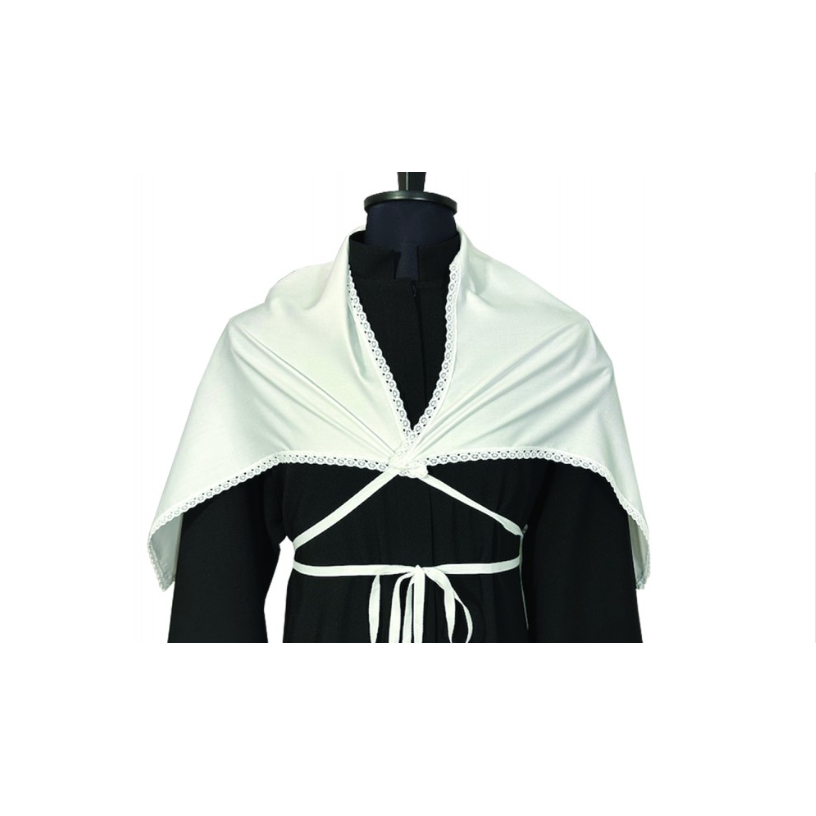 Amict en coton orné de dentelle HM01-013