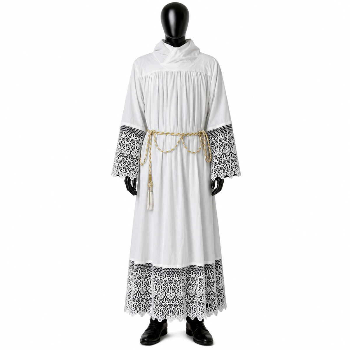 Ensemble : aube en coton + huméral ALB01-024