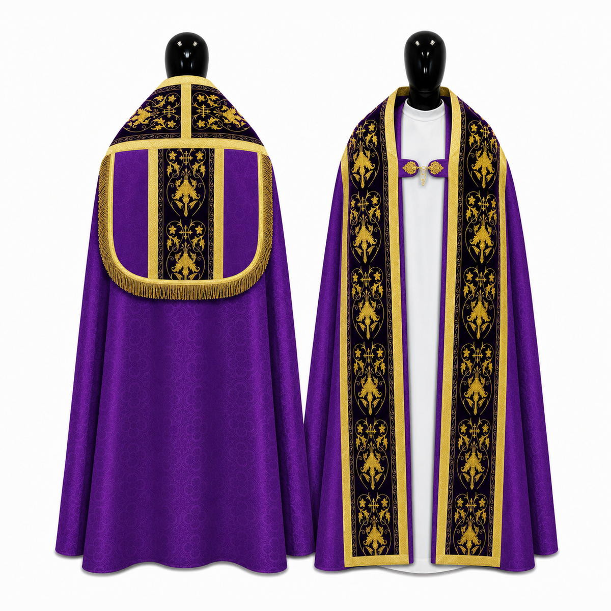 Chape liturgique romaine violette