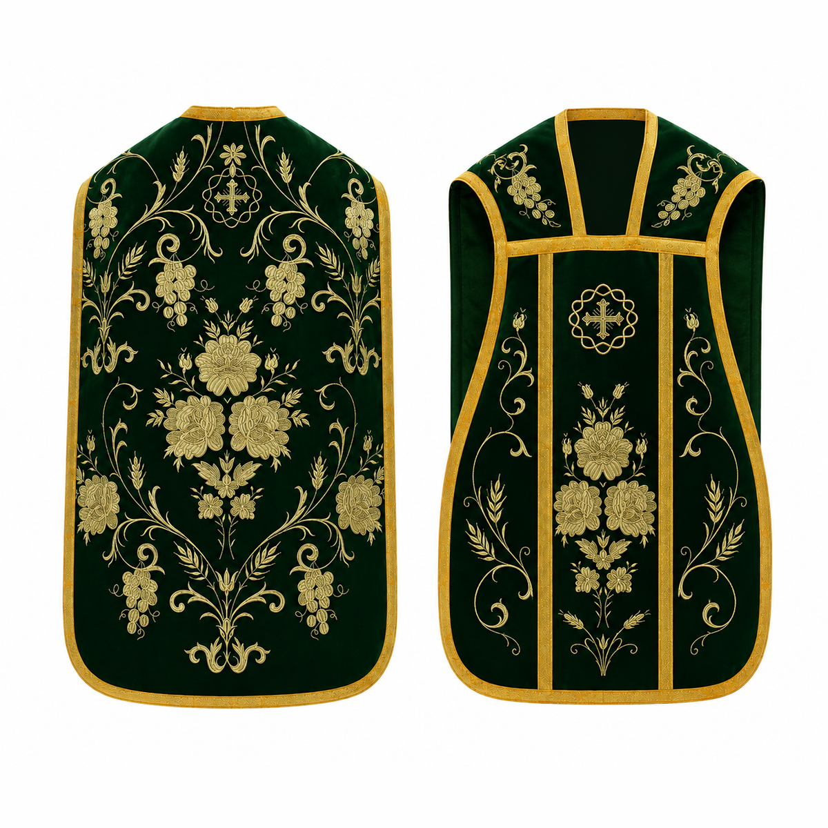 Chasuble romaine verte