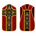 Chasuble romaine avec croix Rouge