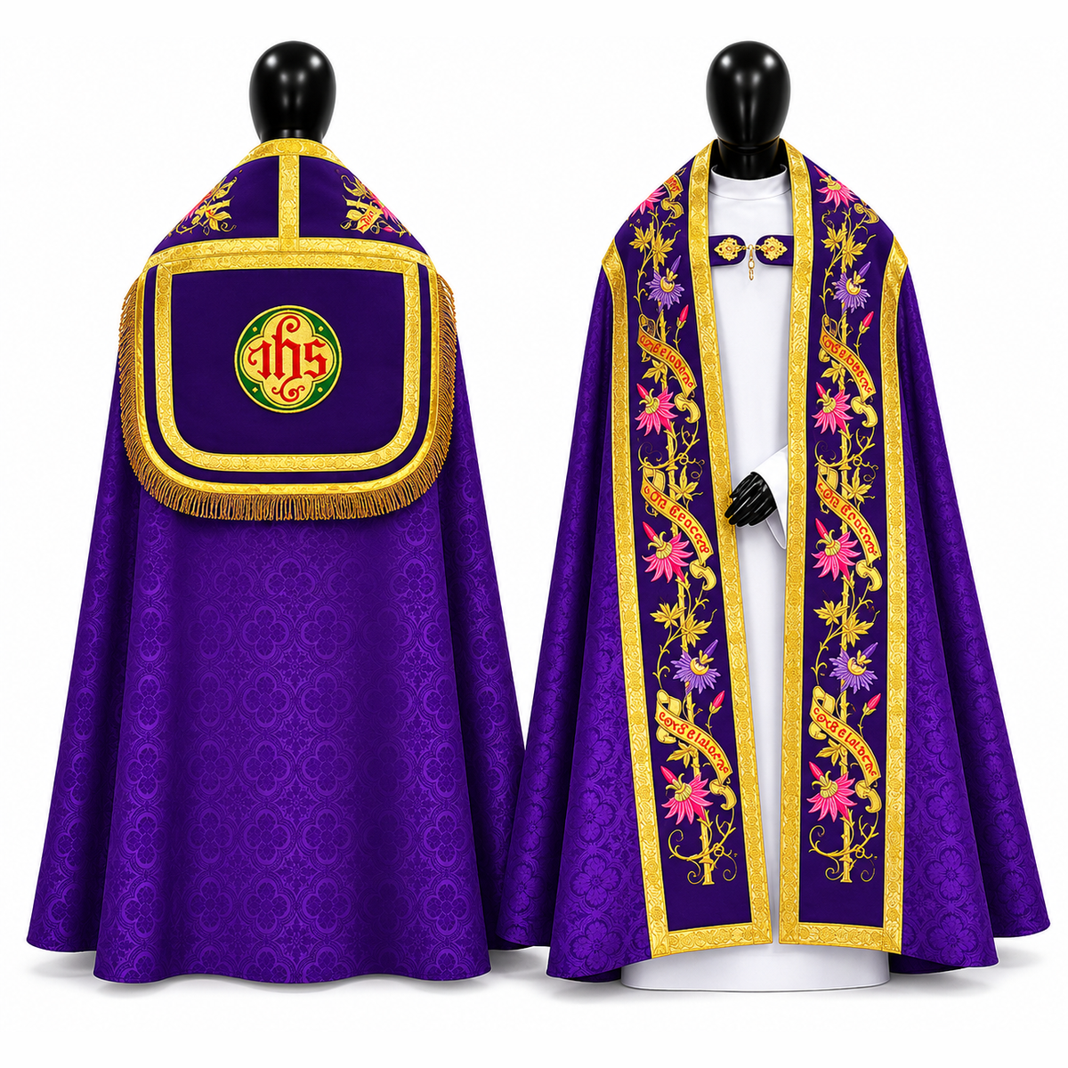 Chape liturgique romaine violette
