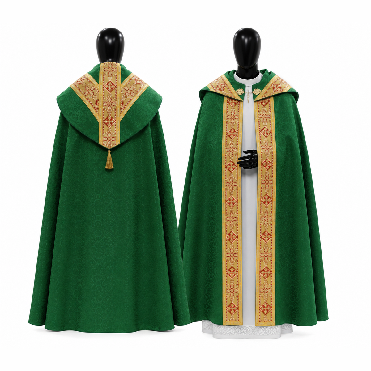 Chape de demi-gothique verte