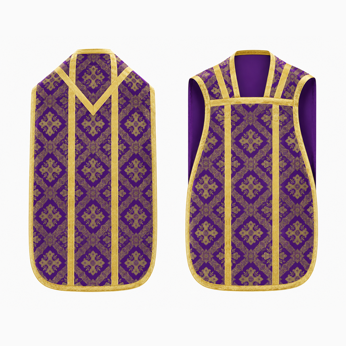 Chasuble romaine violette