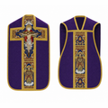 Chasuble romaine avec la Sainte Trinité Violette