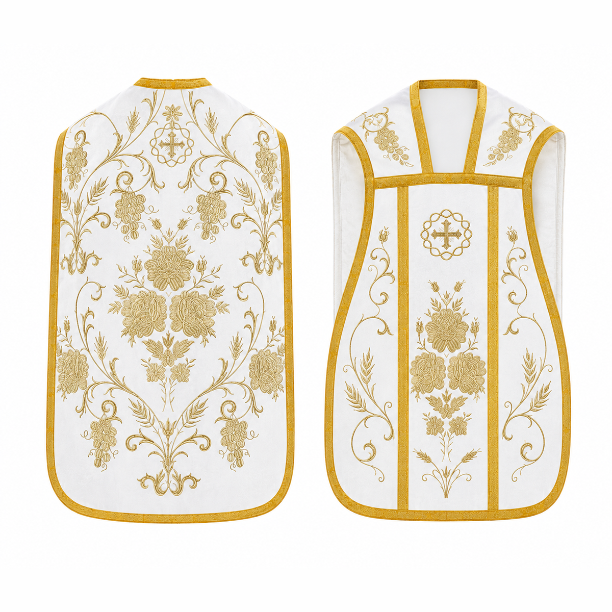 Chasuble romaine blanche