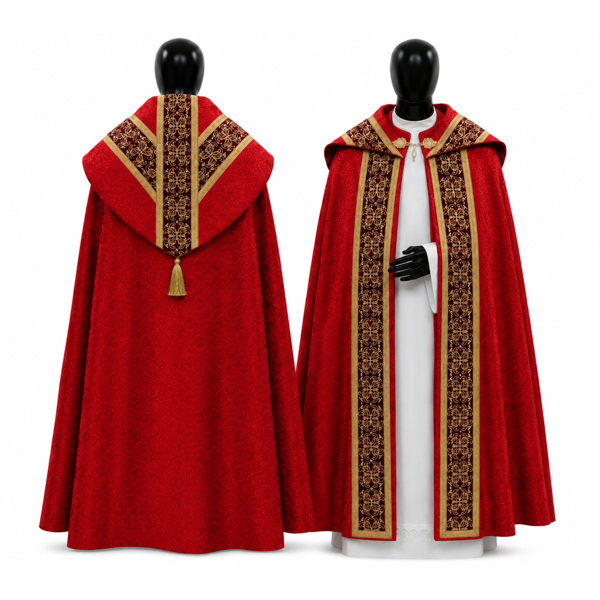 Chape semi-gothique rouge