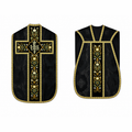 Chasuble romaine avec croix Noir